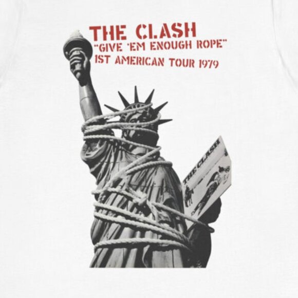 The Clash 1979 Give Em Enough Rope Tour Rock Band Music Fan Graphic T-Shirt 90 - Picture 2 of 5